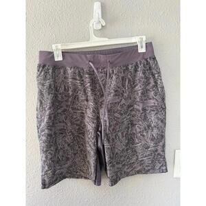 Men's Lululemon T.H.E. Short 9in Liner Purple/Black Print size XL. $68 retail. E